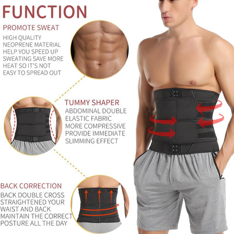 Men Waist Trainer Fitness Slimming Belt