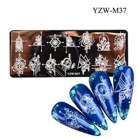 3 Sizes Flower Geometry Nail Stamping Plates
