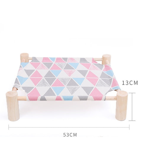 Wood Canvas Cat Lounge Bed