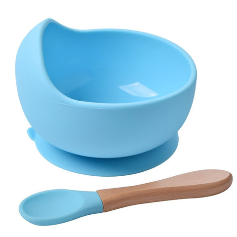 Baby Silicone Feeding Bowl With Spoon