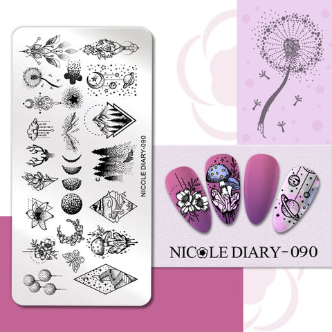 Girl Love Heart Printing Stencil Manicuring Art