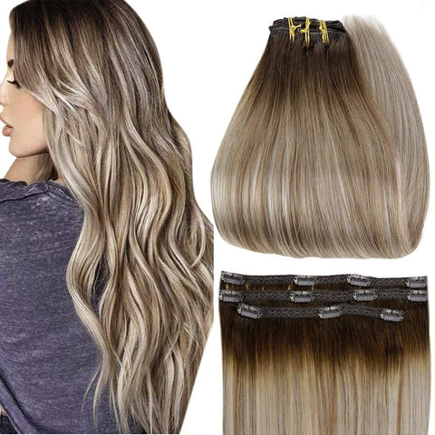 New Full Shine 50 Grams Clip in Hair Extensions