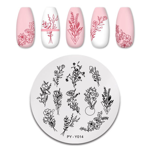 New Flower Geometry Nail Stamping Plates