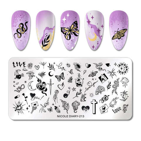 New Flower Stripe Design Stamping Plates