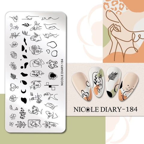 Girl Love Heart Printing Stencil Manicuring Art