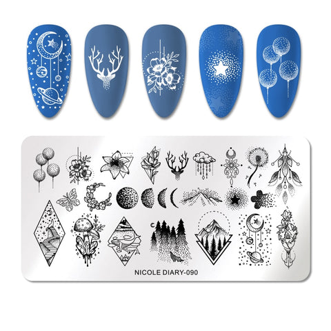 New Stainless Steel Loving Heart Nail Stamp Stencil