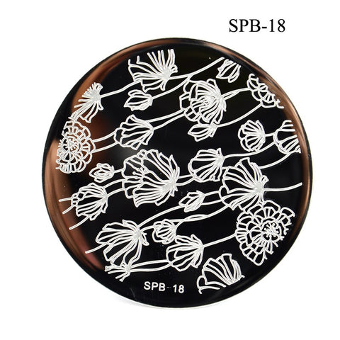 3 Sizes Flower Geometry Nail Stamping Plates