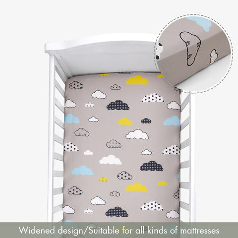 2Pcs Baby Fitted Crib Sheets