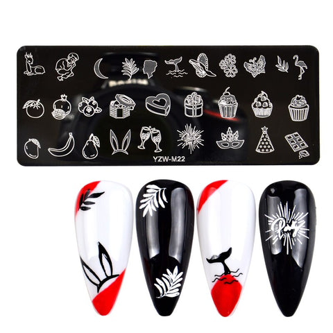 3 Sizes Flower Geometry Nail Stamping Plates