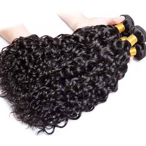 10A  Water Wave Bundles Curly Human Hair