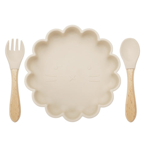 3pcs Baby Fork Plate Spoon