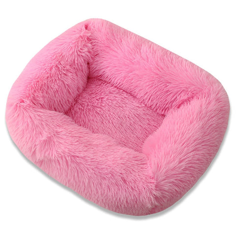 Long Plush Square Dog Beds