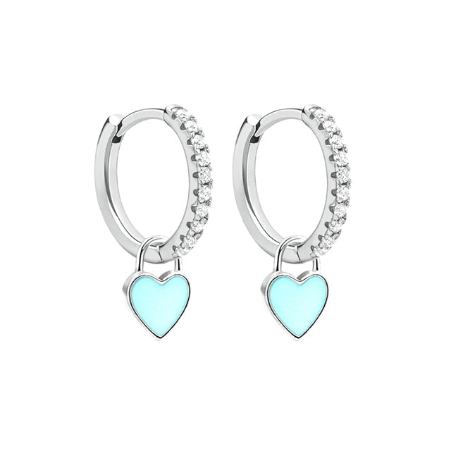 New Aide Silver Color Hoop Earrings