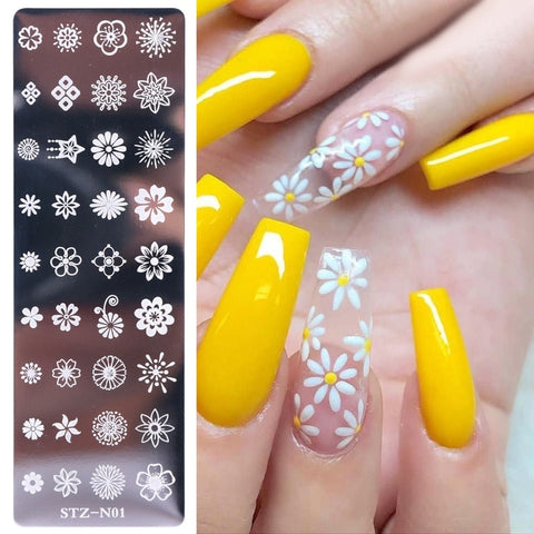 12Designs Retro Flower Butterfly Nail Art