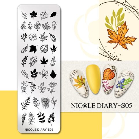 New Marble Abstract Geometry Nail Stamping Plates