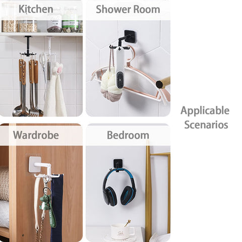 360° Rotating Kitchen Hook Organizer