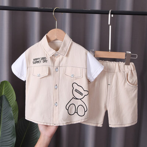 Baby Cotton T Shirt Shorts 2Pcs/sets