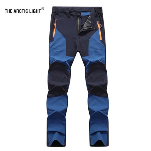 Men Hiking Camping Pants Wear-Resistant Quick Dry Anti-UV Pant Waterproof Elastic Trousers