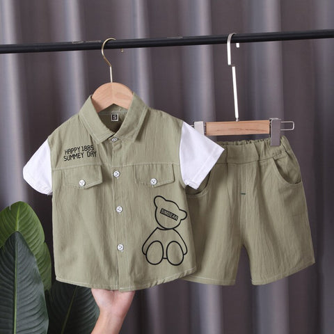 Baby Cotton T Shirt Shorts 2Pcs/sets