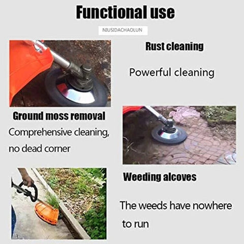 New Steel Wire Wheel Garden Weed Brush