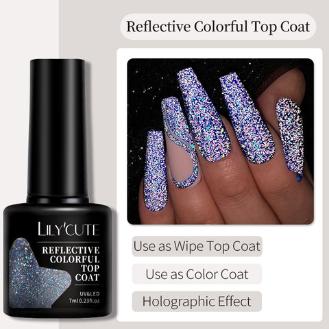 7ML Aurora Top Coat Sparking Aurora Gel Nail Polish