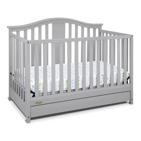 2023 Graco Solano 5-in-1 Convertible Baby Crib with Drawer, Espresso
