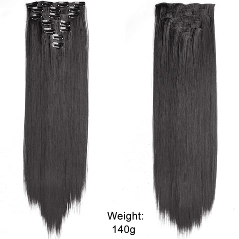 New Long Straight Clip In Hairpiece Hair Extensions