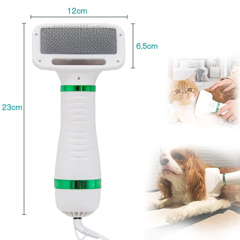 2-in-1 Pet Hair Dryer & Grooming Brush