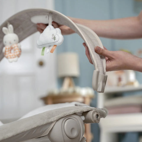 Baby Bouncer Seat with Light Up Toy Bar & Tummy Time Pillow