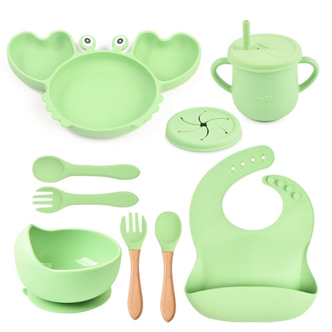 9Pcs Baby Silicone Non-Slip Set