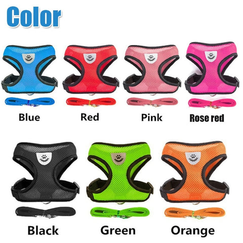 Adjustable Cat Dog Harness Leash