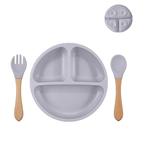 Baby Silicone Plate Spoon Set