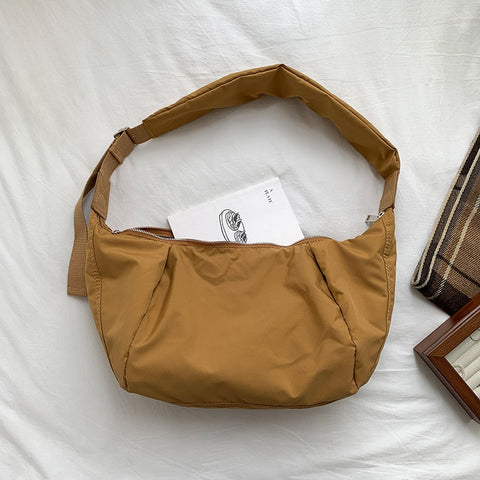 Women Large Capacity Casual Nylon Crossbody Bag