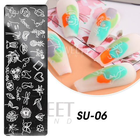 New Plam Tree Nail Stamping Plates