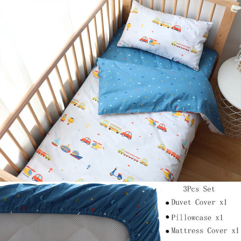 3 Pcs Baby Crib Bedding Set