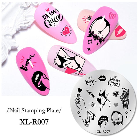 1PC Striped Line Stamping Plates