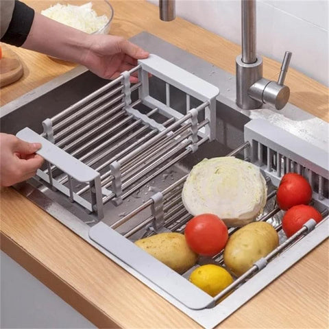 Adjustable Kitchen Stainless Steel Sink Rack
