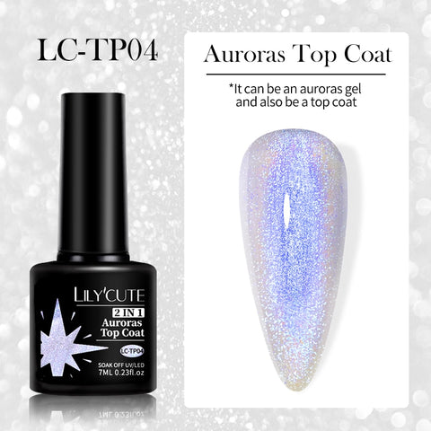 7ML Aurora Top Coat Sparking Aurora Gel Nail Polish