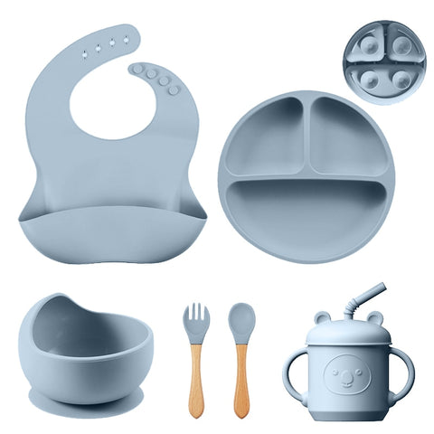 Baby Silicone Plate Spoon Set