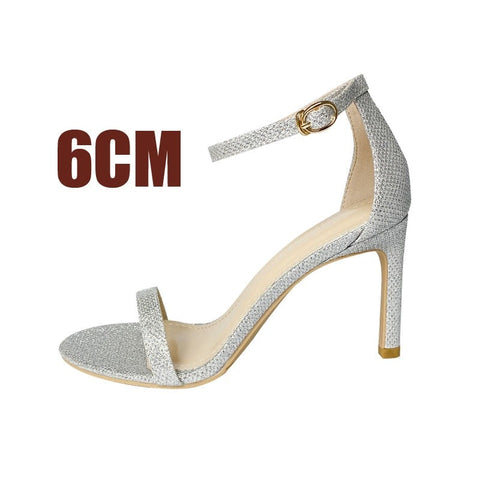 Women Open Toe Ankle Strap Stiletto Heel