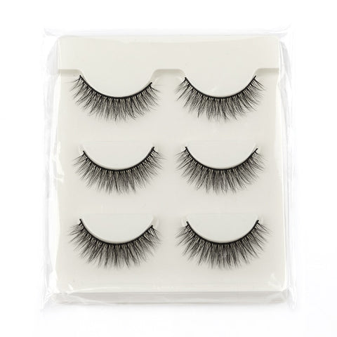 3/5 Pairs Faux Mink Lashes Reusable False Eyelashes