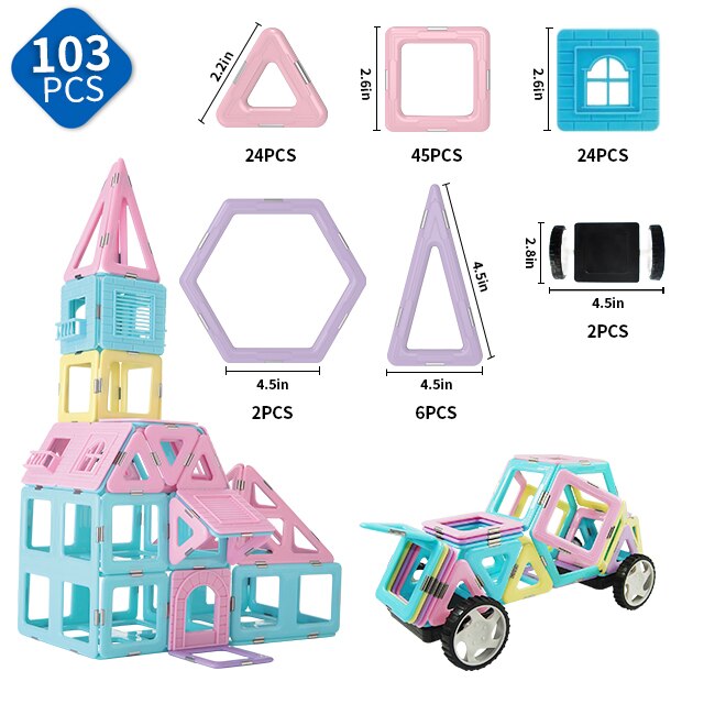Kids Macaron Color Building Blocks Toys