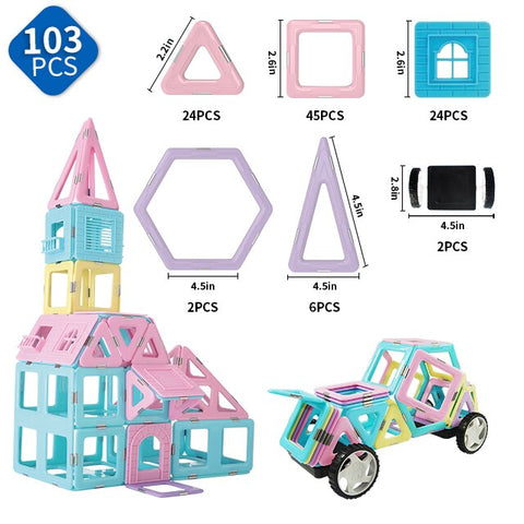 Kids Macaron Color Building Blocks Toys