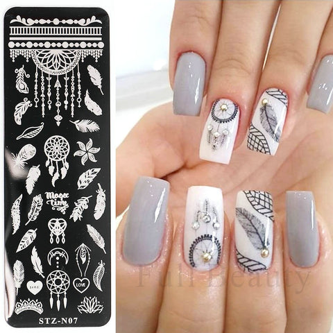 New Nail Charm Mold Stencil Tools