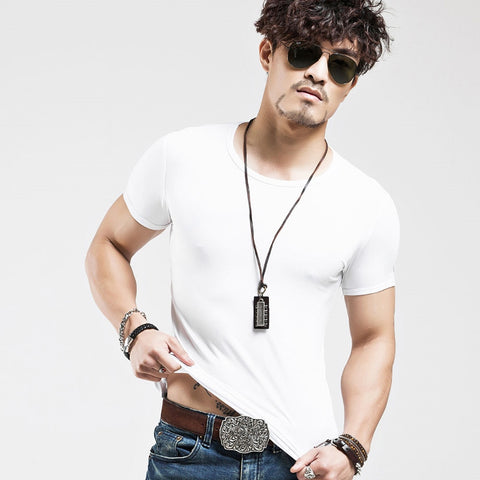 Men Fitness V neck T-shirts