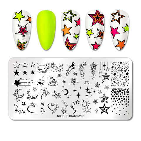 New Stainless Steel Loving Heart Nail Stamp Stencil