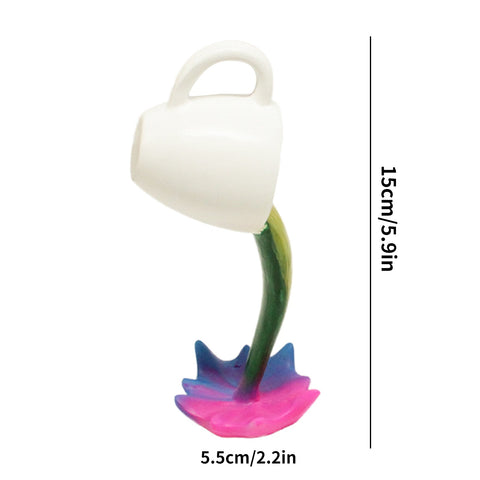 New Resin Statues Floating Coffee Cup Art