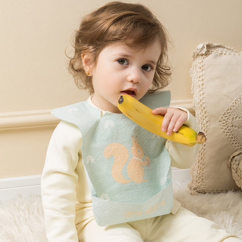 New Food Feeding Supply Silicone Baby Bib Set