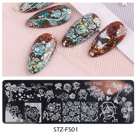 New Plam Tree Nail Stamping Plates