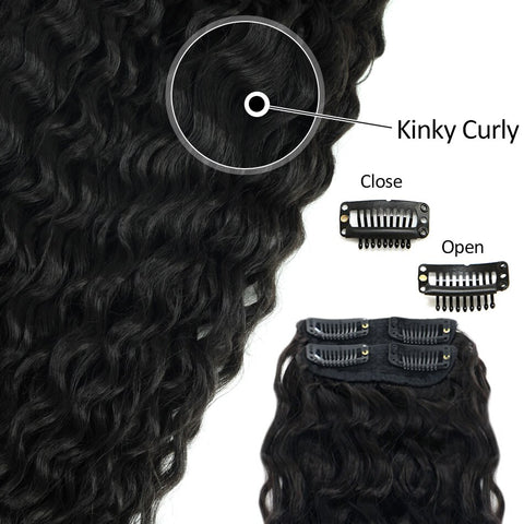 New Synthetic Curly Clip-In Hair Extensions